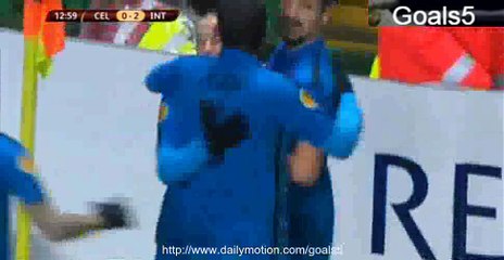 Rodrigo Palacio Goal Celtic 0 - 2 Inter Europa League 19-2-2015