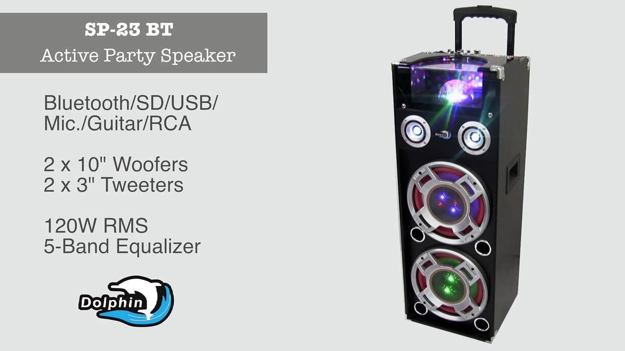 Dolphin Audio SP-23 BT - Active DJ Party PA Speaker