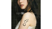 5 Pcs Black Arabic The  Magpies Waterproof Temporary Tattoo Sticker
