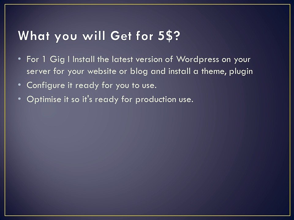 install Wordpress, Plugins And Themes