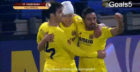 Denis Cheryshev Goal Villarreal 2 - 1 Salzburg Europa League 19-2-2015