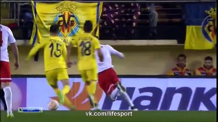 Villarreal Vs Salzburg 2-1 Highlights [UEFA C2] 19-02-2015