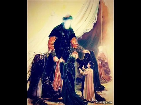 noha ab bhe aty hy sakina ki sadain logo hae zindano sy.