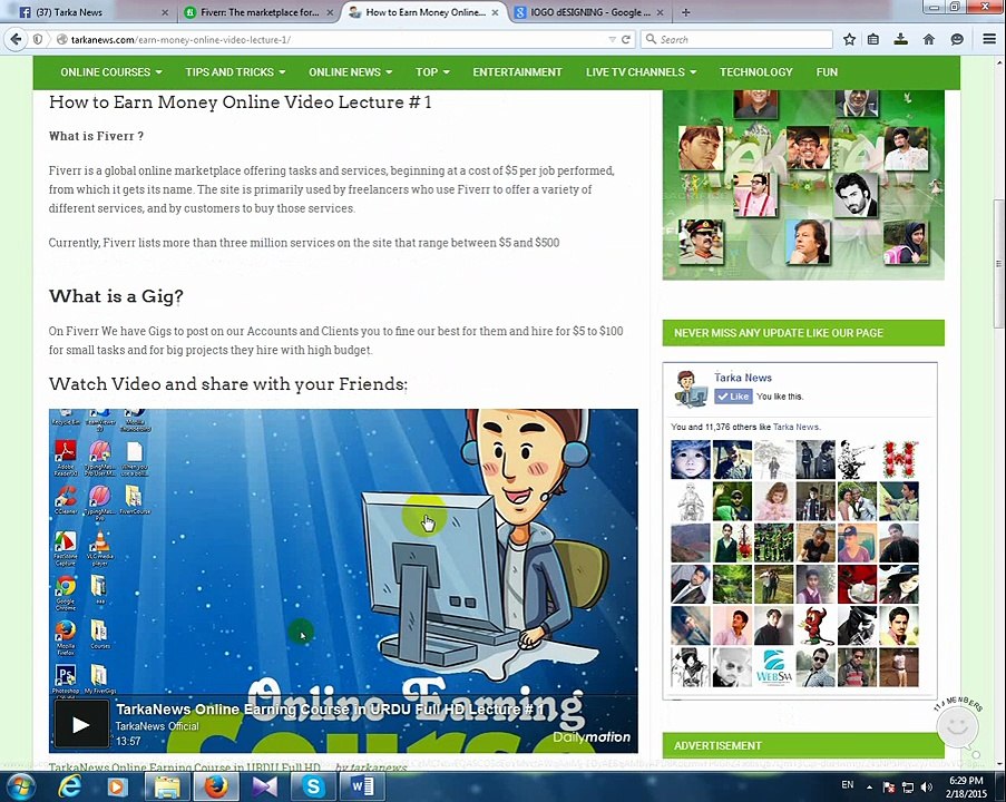 How to Earn Money Online Video Lecture # 2