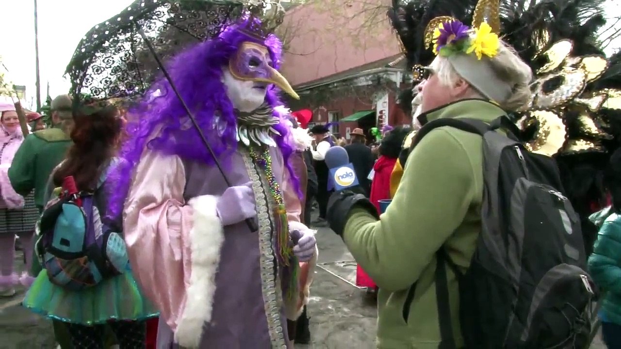 Mardi Gras in New Orleans' Marigny neighborhood