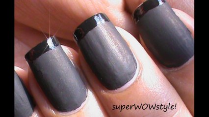 Black Matte nail Art Designs