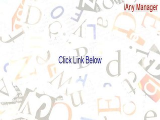 iAny Manager Full Download - Legit Download 2015
