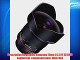 Samyang - Objectif grand angle - 14 mm - f/2.8 IF AE ED UMC Aspherical - Nikon