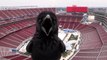 Scary Bird videobombs NHL Stadium Series webcam ! the Crow, winter is coming
