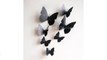 Стикеры стены Наклейки на стены, 12pcs / серия 3d пвх магнитные Черная бабочка дома стикера наклейки DIY наклейки.