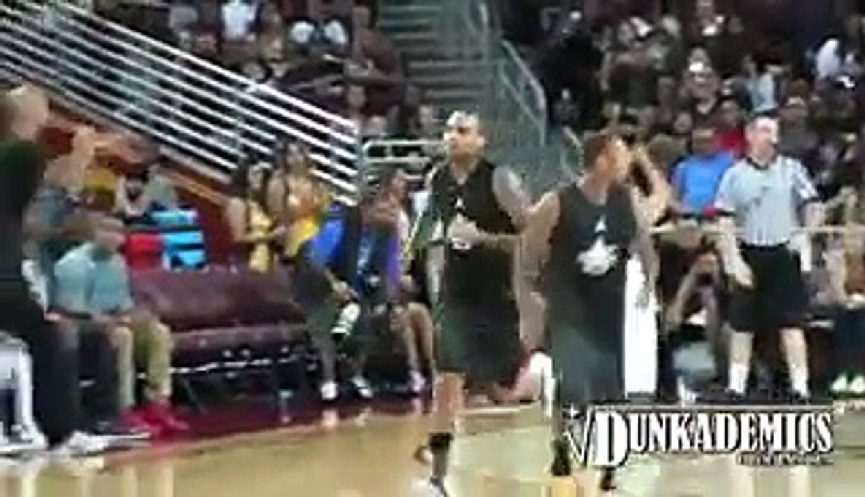chris brown gets buckets  dunks dancing