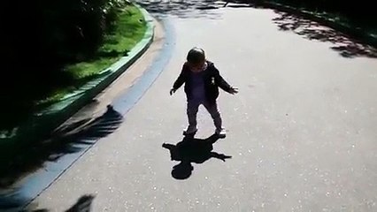 Boy Scaring To His Own Shadow Funny Video