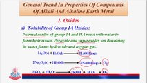 General Trend in Properties of Compounds of Alkali & Alkaline Earth Metal
