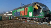 Cinco feridos em colisão de trens na Suíça
