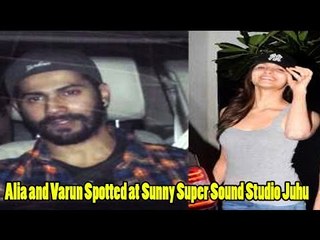 Alia & Varun Spotted @ Sunny Super Sound Studio Juhu !!