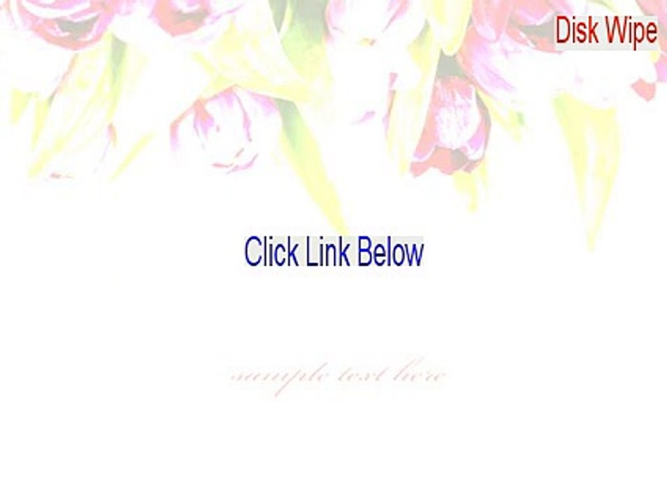Disk Wipe Keygen - Free Download (2015)