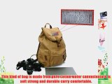 Yimidear Canvas DSLR SLR Camera Shoulder Bags Backpack Rucksack Bag With Waterproof Cover And