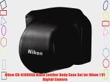 Nikon CB-N1000SA Black Leather Body Case Set for Nikon 1 V1 Digital Camera