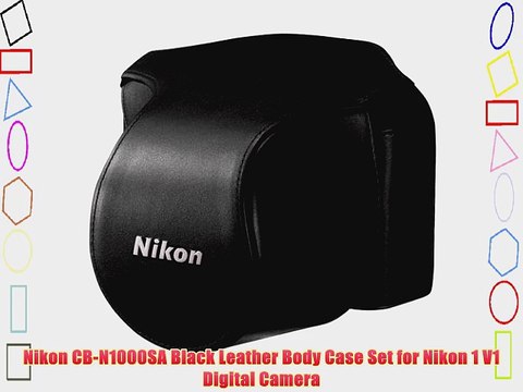 Nikon CB-N1000SA Black Leather Body Case Set for Nikon 1 V1 Digital Camera