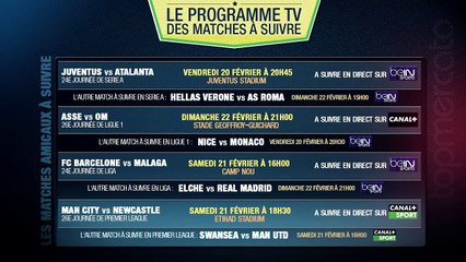 ASSE-OM, Man City-Newcastle, Barça-Malaga... Le programme TV des matches du weekend à ne pas rater !