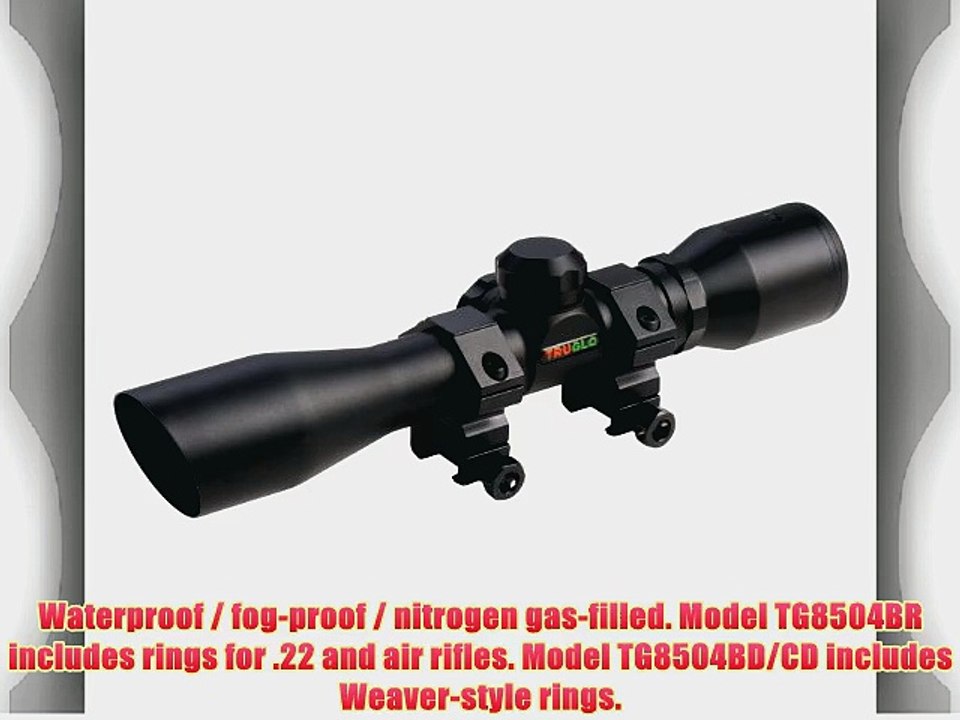 Truglo Compact 4X32 Scope with 3/8-Inch Rings Black