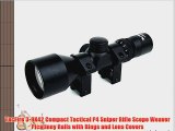 TacFire 3-9X42 Compact Tactical P4 Sniper Rifle Scope Weaver Picatinny Rails with Rings and