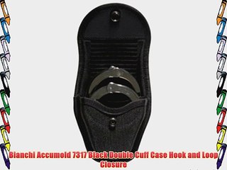 Bianchi Accumold 7317 Black Double Cuff Case Hook and Loop Closure
