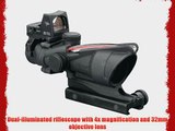 Trijicon TA31F-RMR ACOG 4x32 Scope Dual Illuminated Red Chevron .223 Ballistic Reticle 3.25