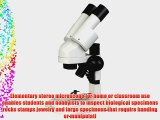 AmScope SE120 Portable Binocular Stereo Microscope WF10x Eyepieces 20X Magnification 2X Objective