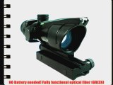 1x32 True Fiber Optic Green dot sight sighting system w/ backup battery power