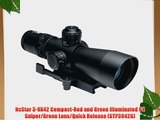 NcStar 3-9X42 Compact-Red and Green Illuminated P4 Sniper/Green Lens/Quick Release (STP3942G)