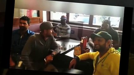 Shahid Afridi enjoying Friendly Moments Team West Indies -