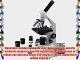 AmScope M500C-E Digital Monocular Compound Microscope WF10x and WF25x Eyepieces 40x-2500x Magnification