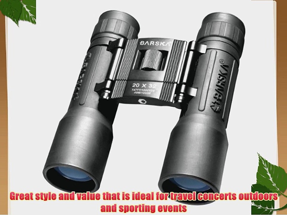 BARSKA Lucid 20x32 Compact Binocular (Black)