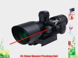 Tactical Red Dot Laser Sight 2.5~10X 40mm Scope Reflex Red / Green Reticle Mount