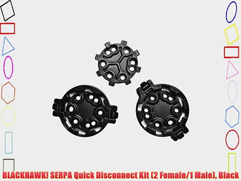 BLACKHAWK! SERPA Quick Disconnect Kit (2 Female/1 Male) Black