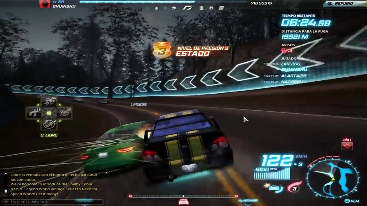 Need for Speed World - huida de equipo
