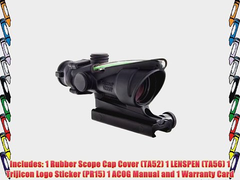 ACOG TA31-CH-G Trijicon 4x32 Scope with Dual Illuminated Green Crosshair .223 Ballistic Reticle