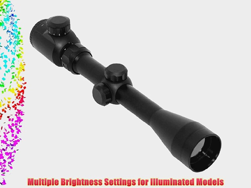 NcStar 3-9X40E Red illuminated Black Scope/Ruby Lens/Ring (SEFB3940R)