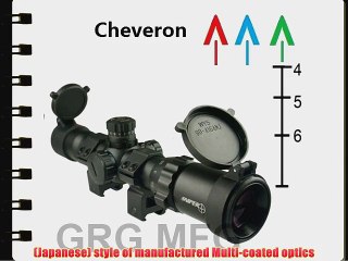 Sniper Compact 1-4x28 Long Eye Relief 30mm Scope Chevron Reticle Premium Scope Rings Included