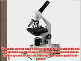 AmScope M500B Monocular Compound Microscope WF10x and WF20x Eyepieces 40x-2000x Magnification