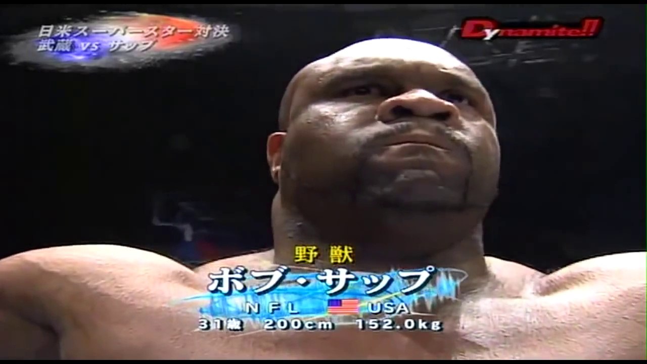 Bob Sapp vs Musashi - fight video (k-1, mma, muay thai fighting, 2013 year)