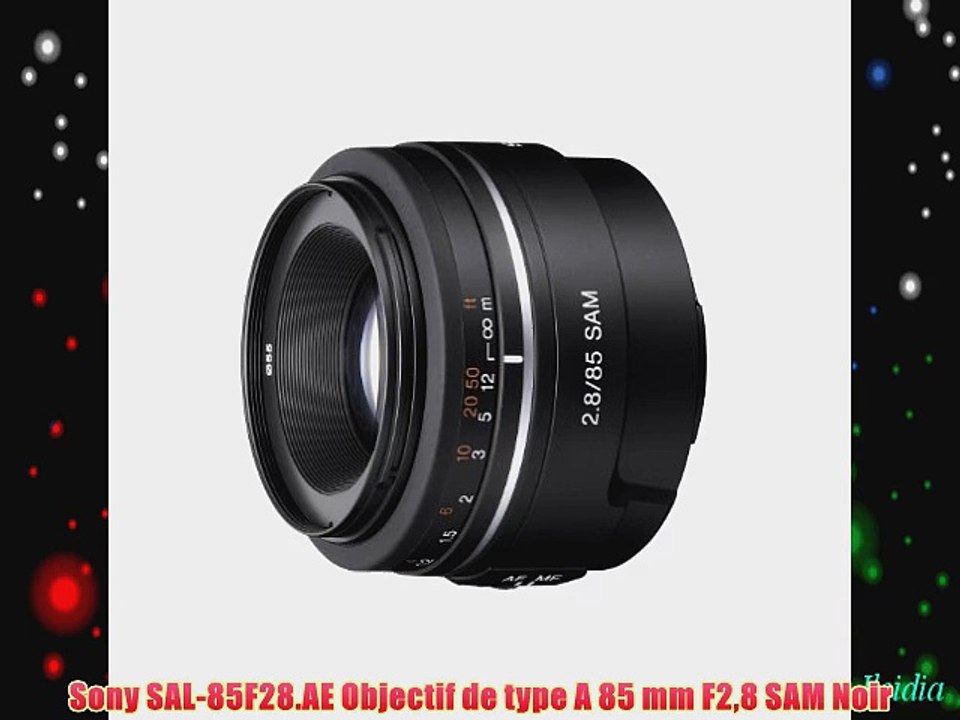 Sony SAL-85F28.AE Objectif de type A 85 mm F28 SAM Noir