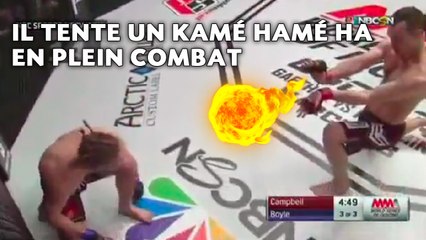 Il tente un Kamé Hamé Ha en plein combat