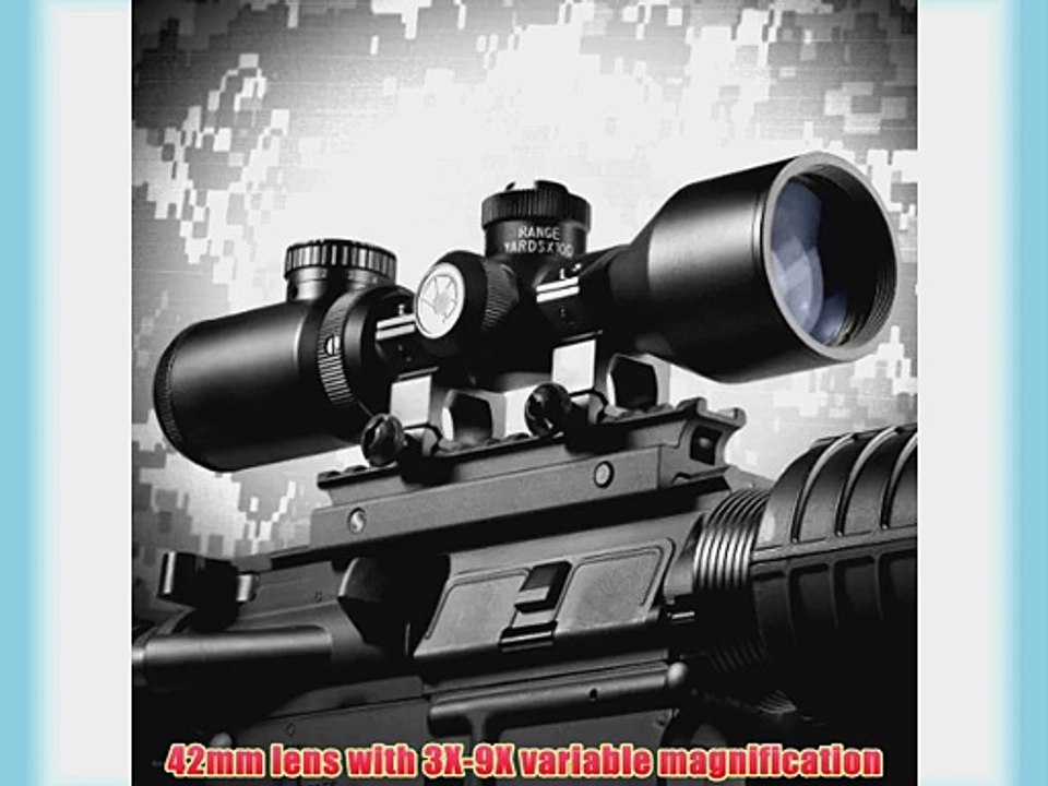 BARSKA 3-9x42 IR Contour Riflescope (4A Mil-Plex IR 7/8 Picatinny Base)
