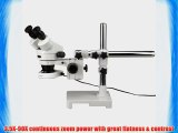 AmScope SM-3BZ-80S Binocular Stereo Microscope WF10x Eyepieces 3.5X-90X Magnification 0.7X-4.5X