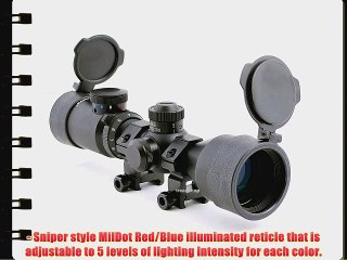 Hammers Illuminated Riflescope Compact Short Rifle Scope AR15 BDC 3-9x42 Weaver Rings