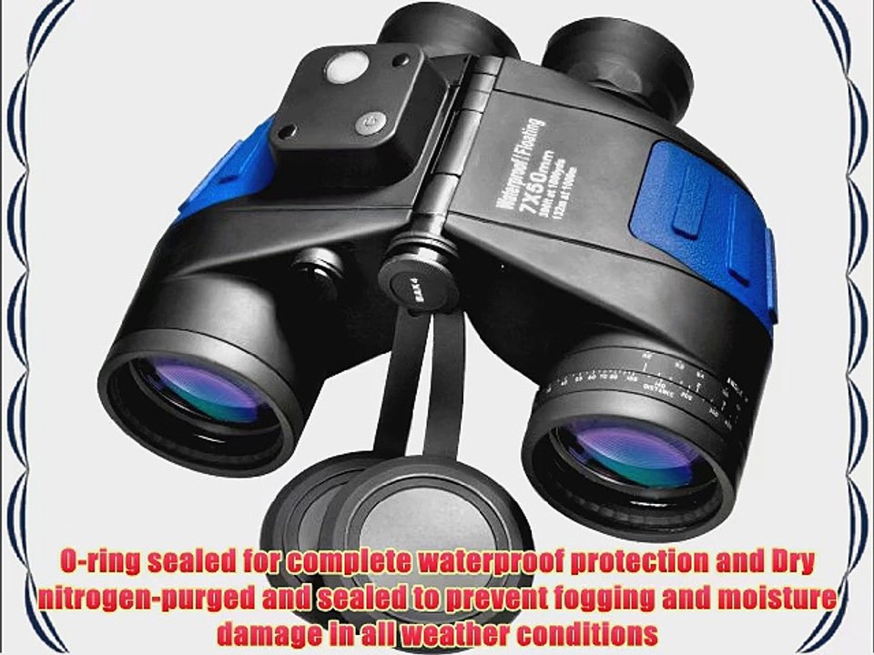 BARSKA Deep Sea 7x50 Waterproof Floating Binocular w/ Internal Rangefinder