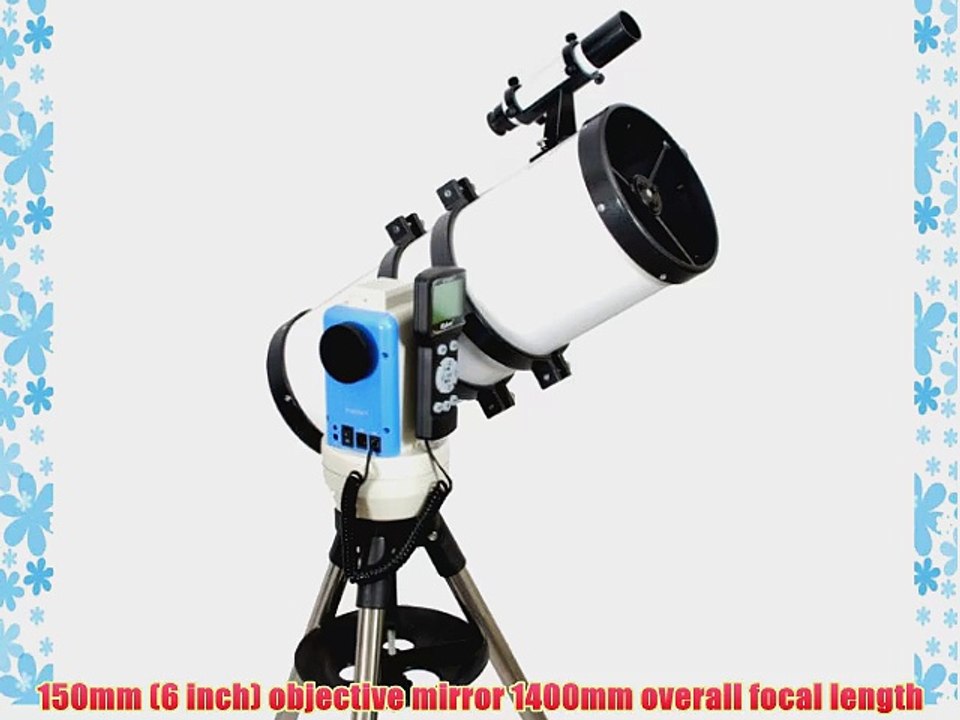 TwinStar White 6 iOptron Computerized GPS Reflector Telescope