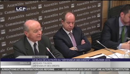 TRAVAUX ASSEMBLEE 14E LEGISLATURE : Audition de M. Toubon défenseur des droits.